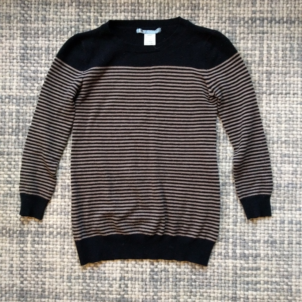 Francesca's black and brown striped sweater